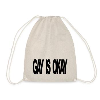 Gay is okay - Drawstring Bag - nature - Front