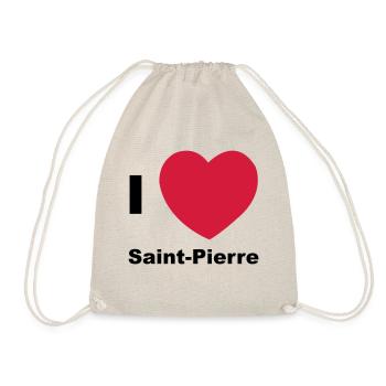Ich liebe Saint Pierre - Turnbeutel - Natur - Vorne