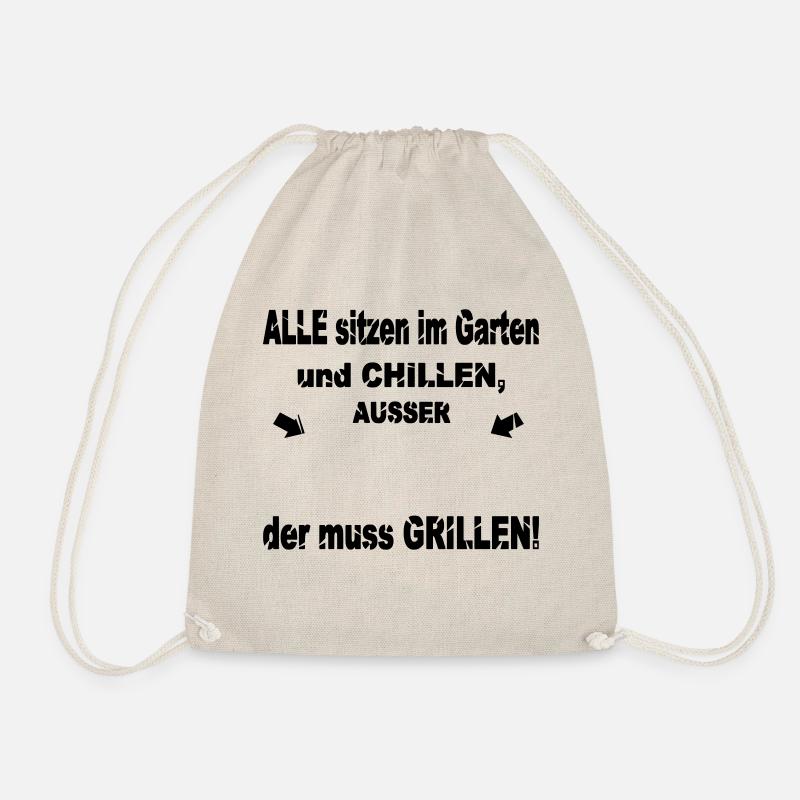 Lustiger Grill-Spruch - Turnbeutel - Natur