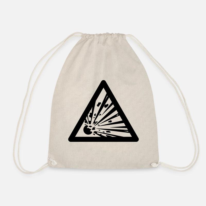 Gefahrensymbol - Sprengstoffe - Turnbeutel - Natur
