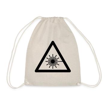 Hazard Symbol - Laser Light - Drawstring Bag - nature - Front