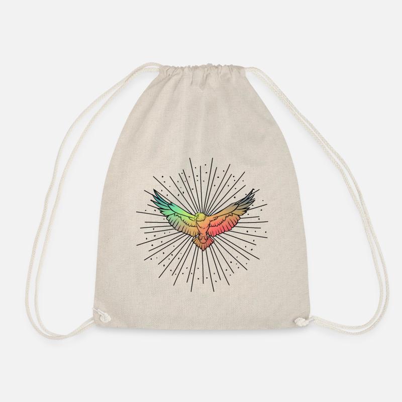 Eagle falcon bird of prey birds gift - Drawstring Bag - nature