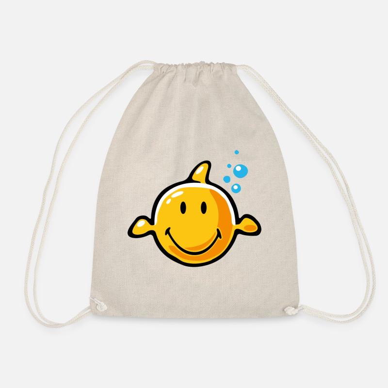 Smiley Fish - Turnbeutel - Natur