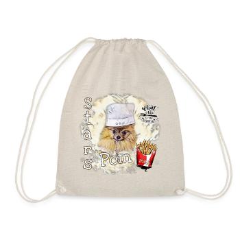 Zwergspitz Shirt - Funshirt Pomeranian Koch - Drawstring Bag - nature - Front