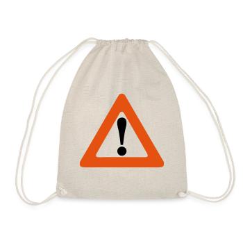 Platte Gefahr icon aus dem Dreieck ausrufen - Turnbeutel - Natur - Vorne