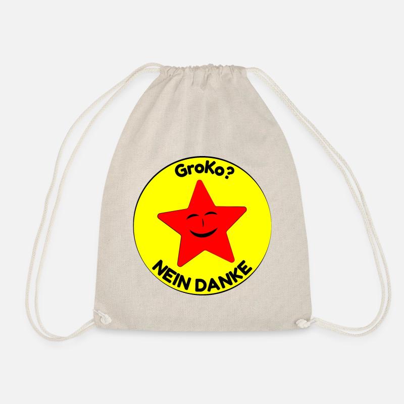 GroKo? nein danke - Turnbeutel - Natur
