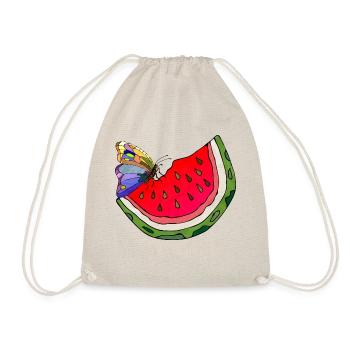Wassermelone - Turnbeutel - Natur - Vorne