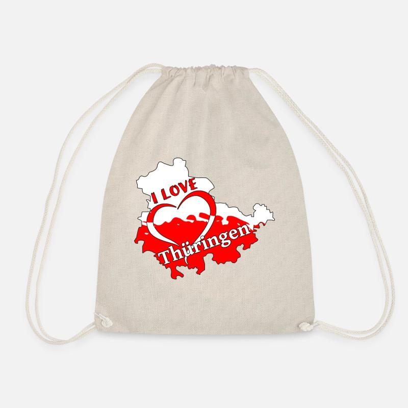 I Love Thuringia, the beautiful new federal state - Drawstring Bag - nature