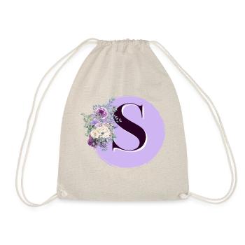 lettre S Couronne de fleurs - Sac de sport léger - nature - Devant