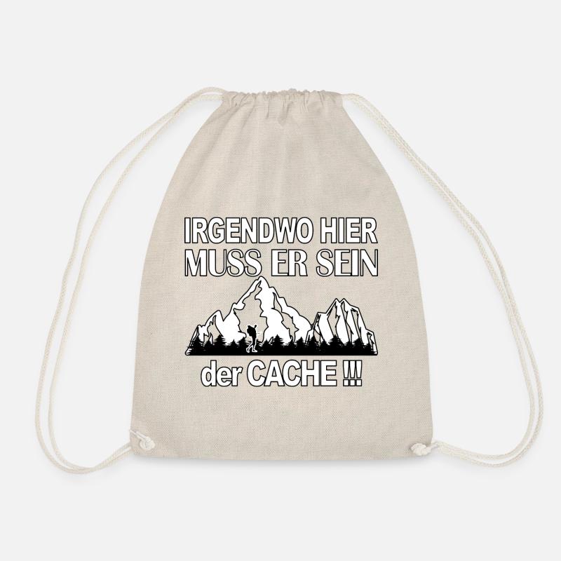 Somewhere it must be the geocache - Drawstring Bag - nature