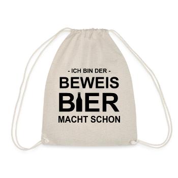 Bier Wein Whiskey Schnaps Alkohol - Turnbeutel - Natur - Vorne