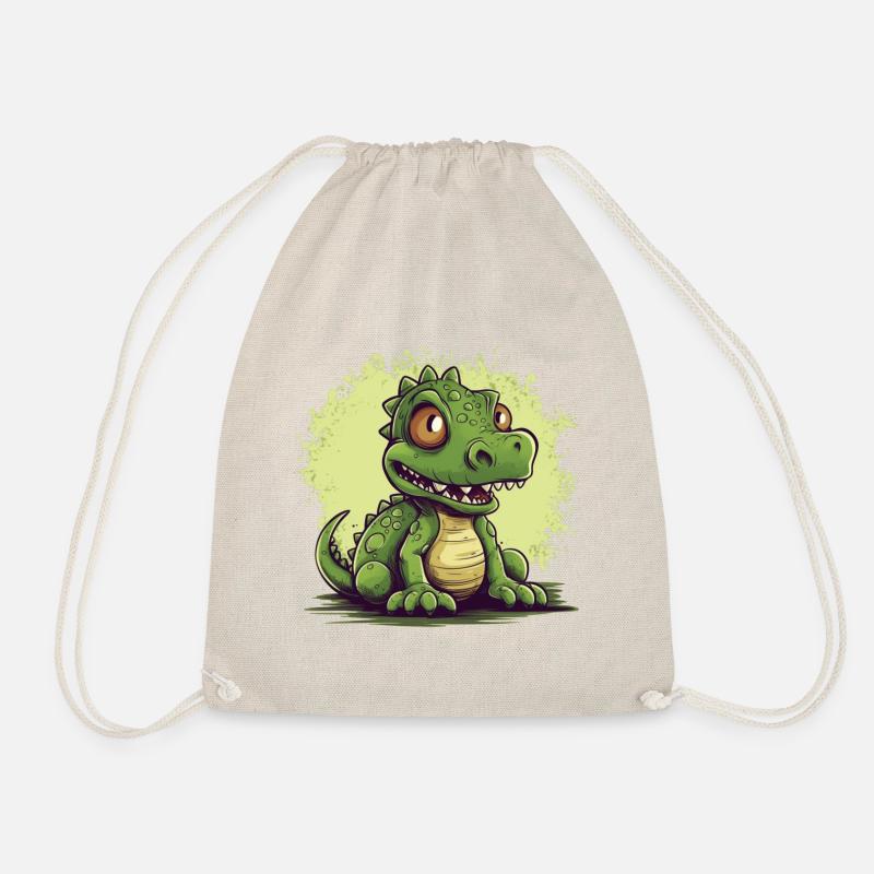 Dino mignon en vert, motif de dinosaure mignon - Sac de sport léger - nature