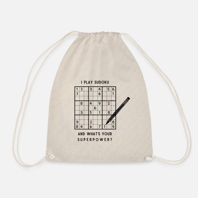 Sudoku - Drawstring Bag - nature