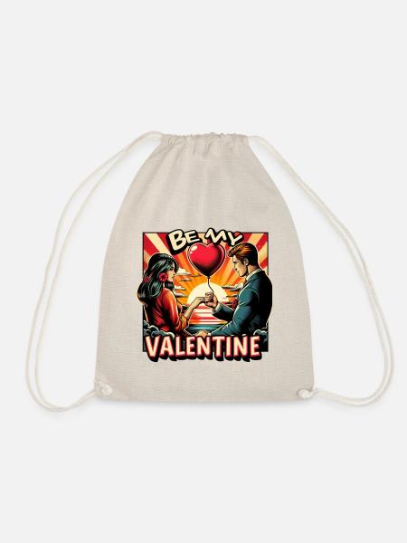Be My Valentine - Drawstring Bag - nature