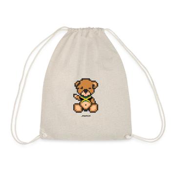 Pixel Bear Jamaica - Drawstring Bag - nature - Front