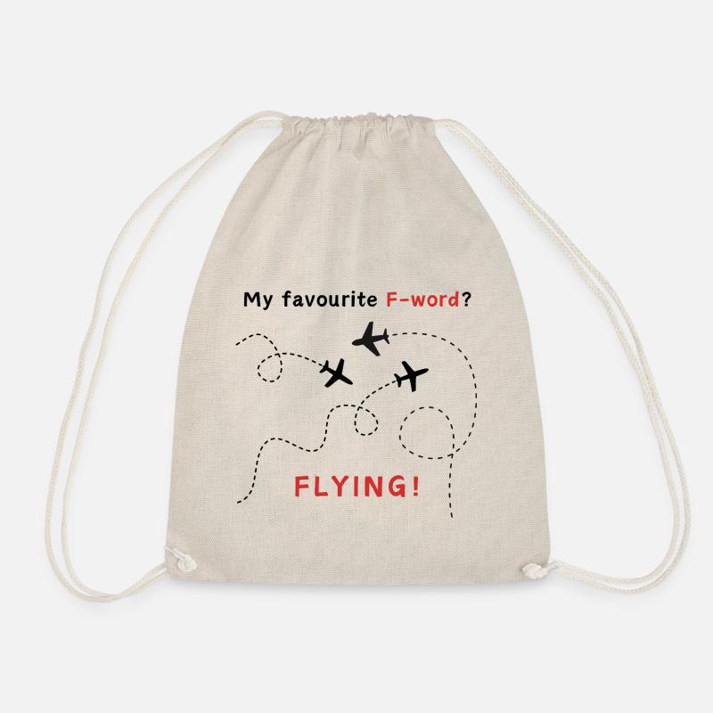 Plane travels - Drawstring Bag - nature
