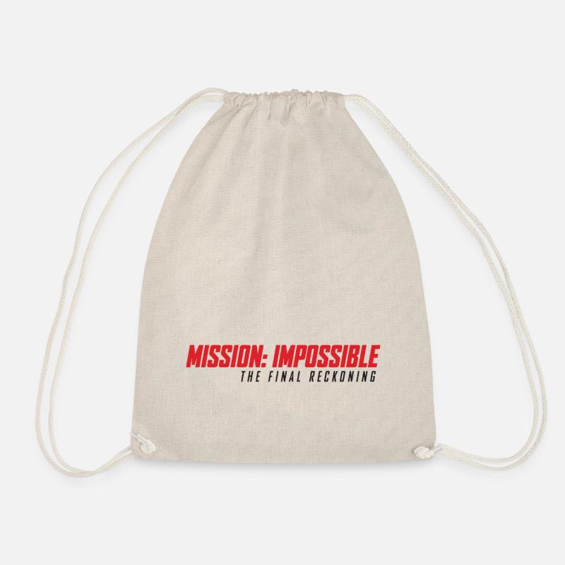 Mission Impossible The Final Reckoning Logo In Red - Drawstring Bag - nature