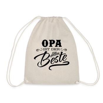Opa ist der Allerbeste - Turnbeutel - Natur - Vorne