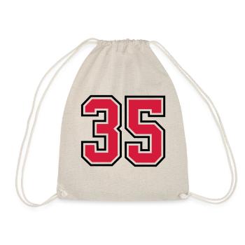 35 sports jersey football number - Turnbeutel - Natur - Vorne