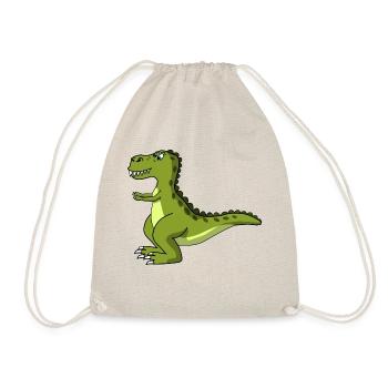 T Rex Dino Dinosaur - Drawstring Bag - nature - Front