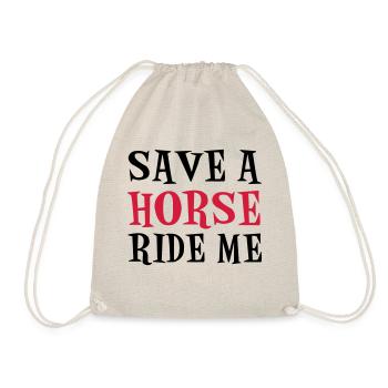 Save A Horse - Drawstring Bag - nature - Front