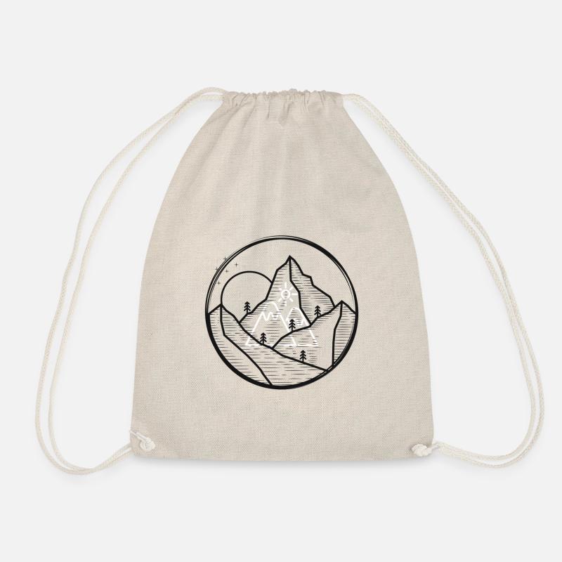 Mountain Berge Design - Turnbeutel - Natur