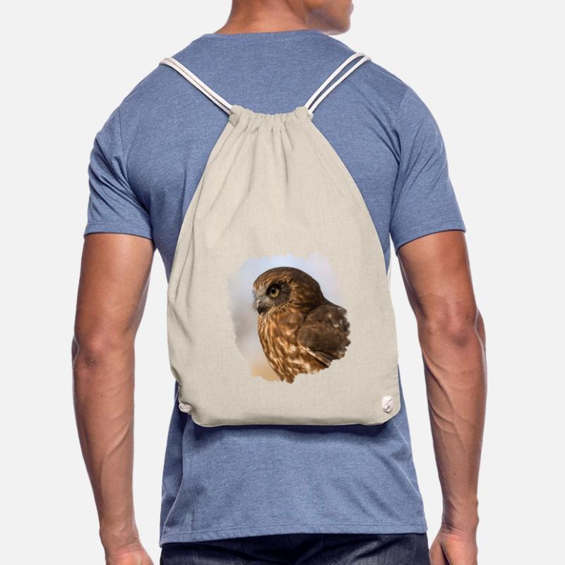 Owl design Drawstring Bag