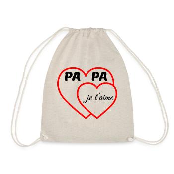 Papa Je t'aime cool V1 - Sac de sport léger - nature - Devant