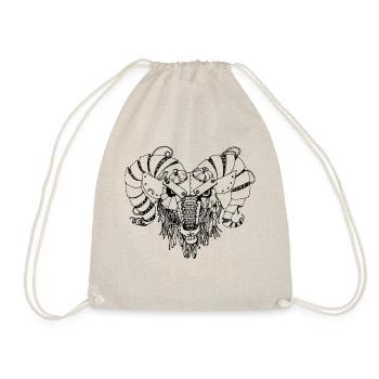 steampank ram - Drawstring Bag - nature - Front