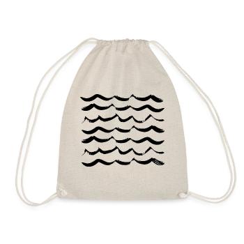 The perfect wave - black - Drawstring Bag - nature - Front