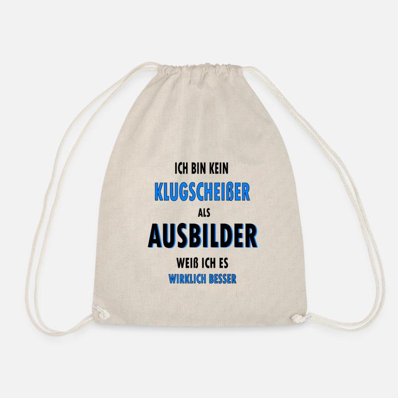 Ausbilder Geschenk blau Spruch Sprüche - Turnbeutel - Natur