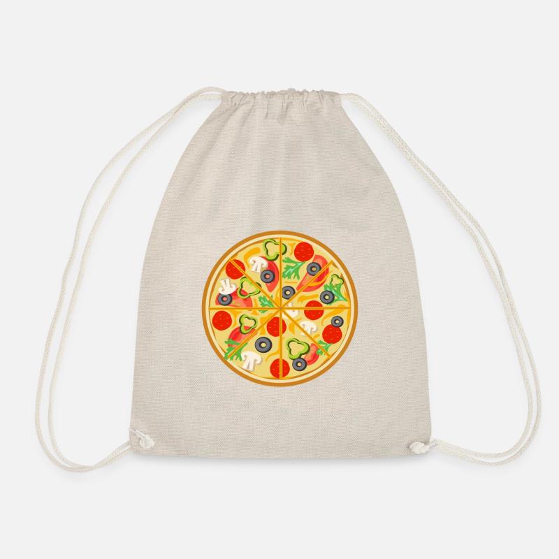 Pizza - Drawstring Bag - nature