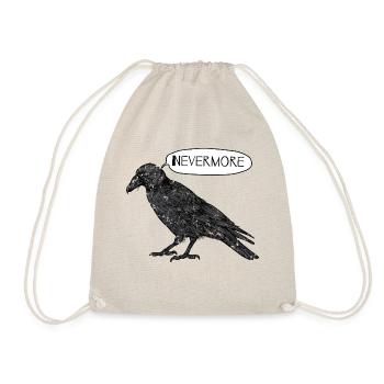 Raven Nevermore Edgar - Drawstring Bag - nature - Front