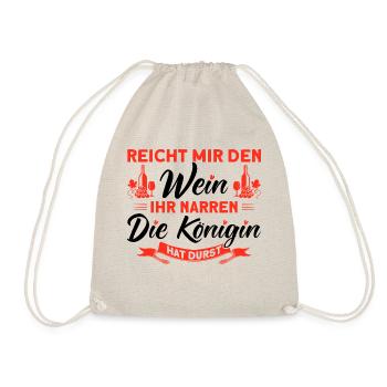 Wein Weinliebhaber Weintrinker Weinfest Geschenk - Turnbeutel - Natur - Vorne