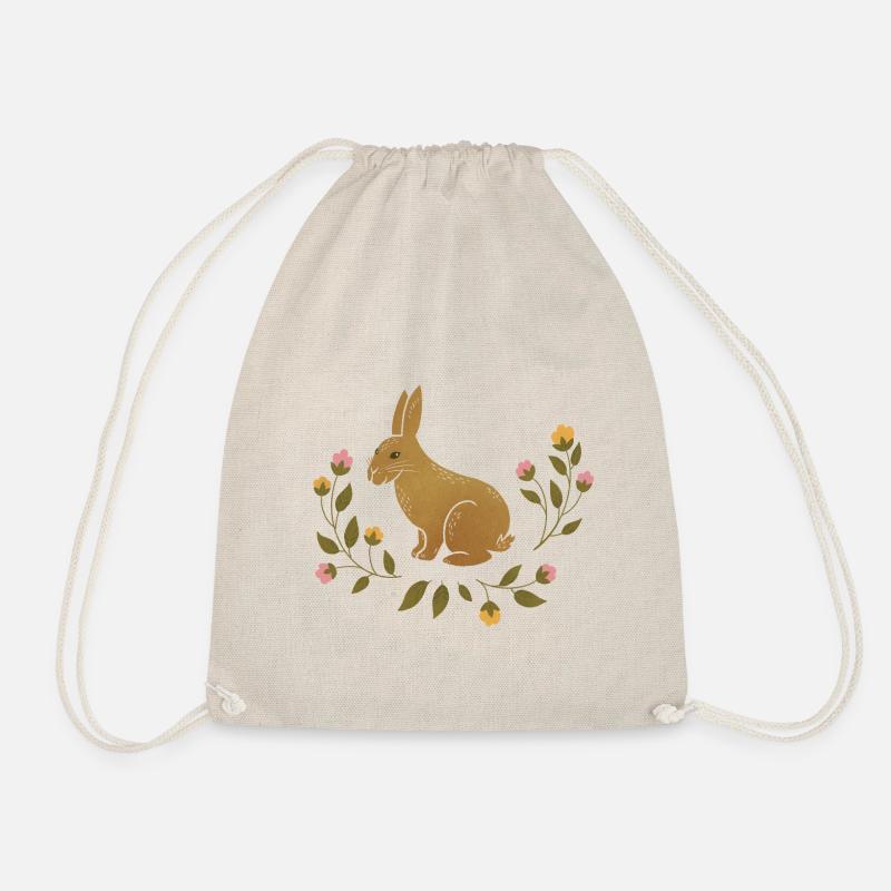 Wild animals - Hare - Drawstring Bag - nature