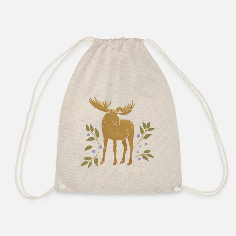 Wild animals - Moose - Drawstring Bag - nature