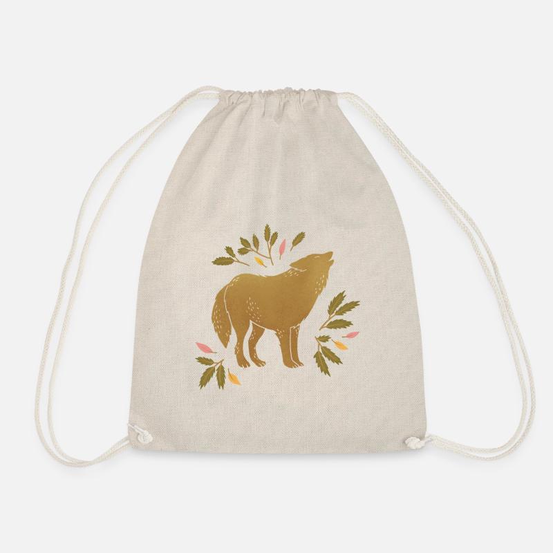 Wild animals - Wolf - Drawstring Bag - nature