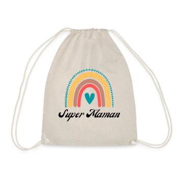 super maman arc en ciel - Sac de sport léger - nature - Devant