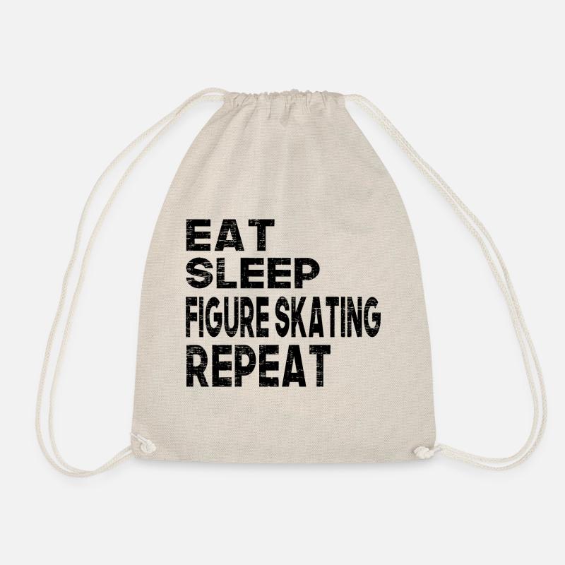 Eat Sleep Figure Skating Repeat - Turnbeutel - Natur