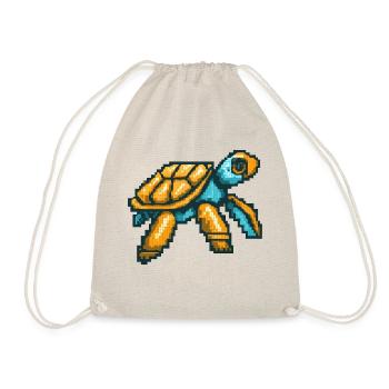 Tortue de mer dans des graphismes 8 bits nostalgiques - Sac de sport léger - nature - Devant