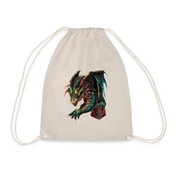 Dragon Die V2 - Drawstring Bag - nature - Front