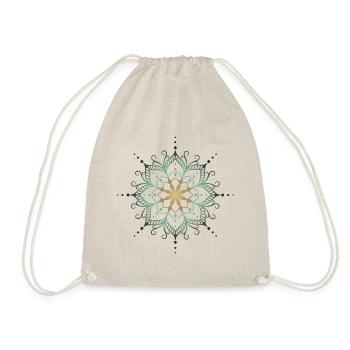 Mandala in cold colors - Drawstring Bag - nature - Front