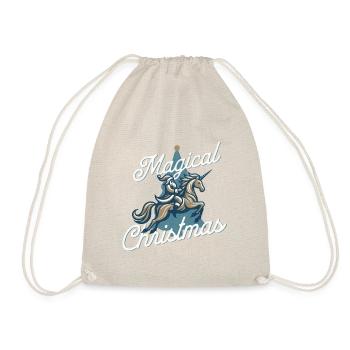 Noël magique : le Père Noël rencontre la licorne - Sac de sport léger - nature - Devant