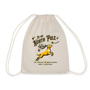 Nordpol Zauber: Der bellende Rentier Hund - Turnbeutel - Natur - Vorne
