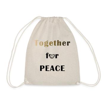 Together for PEACE - Drawstring Bag - nature - Front