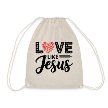 LOVE like JESUS - Inspirational Christian Art - Drawstring Bag - nature - Front