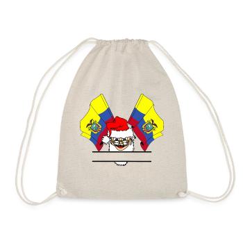 Santa Claus flag Ecudor banner - Drawstring Bag - nature - Front