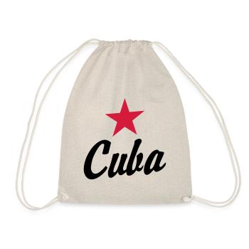 CUBA HANDGESCHRIEBEN ROTER STERN - Turnbeutel - Natur - Vorne