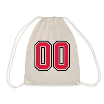 00 sports jersey football number - Turnbeutel - Natur - Vorne