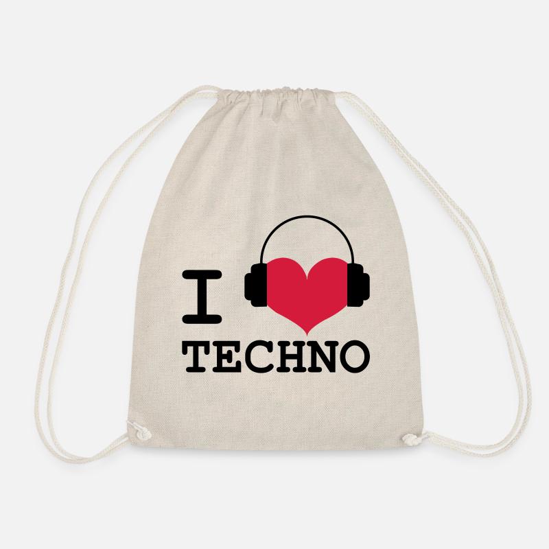 I Love Techno ! - Sac de sport léger - nature